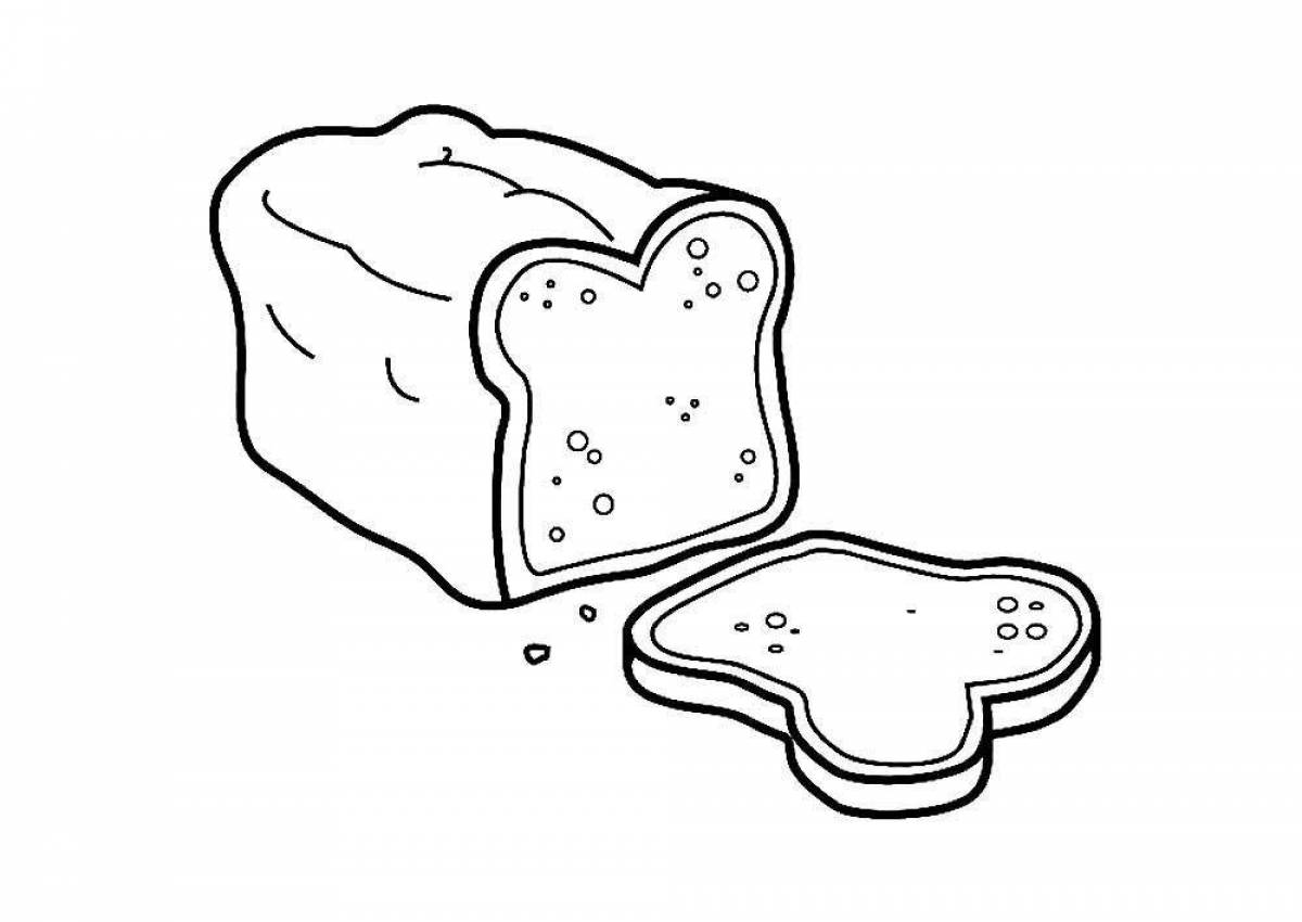 Хлеб раскраска для детей