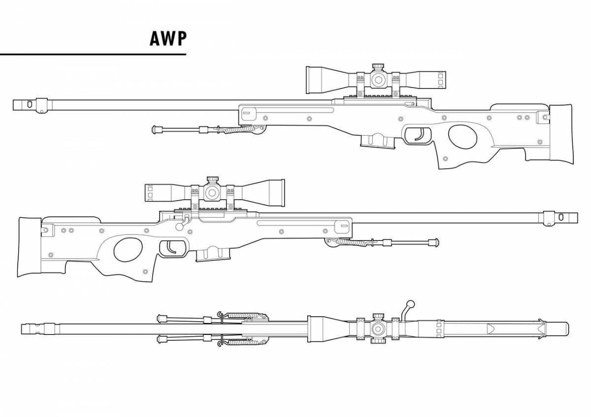 Снайперская винтовка АВМ чертёж