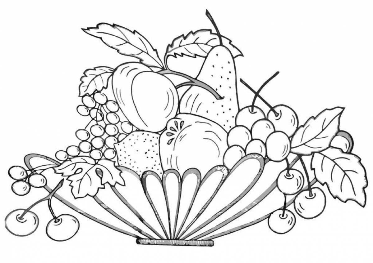 Рисунок корзина с фруктами 4 класс