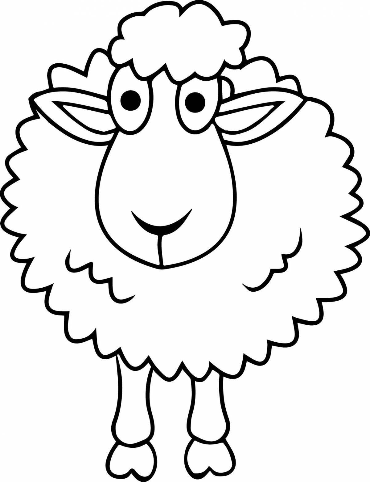 Fabulous coloring book of a ram for children