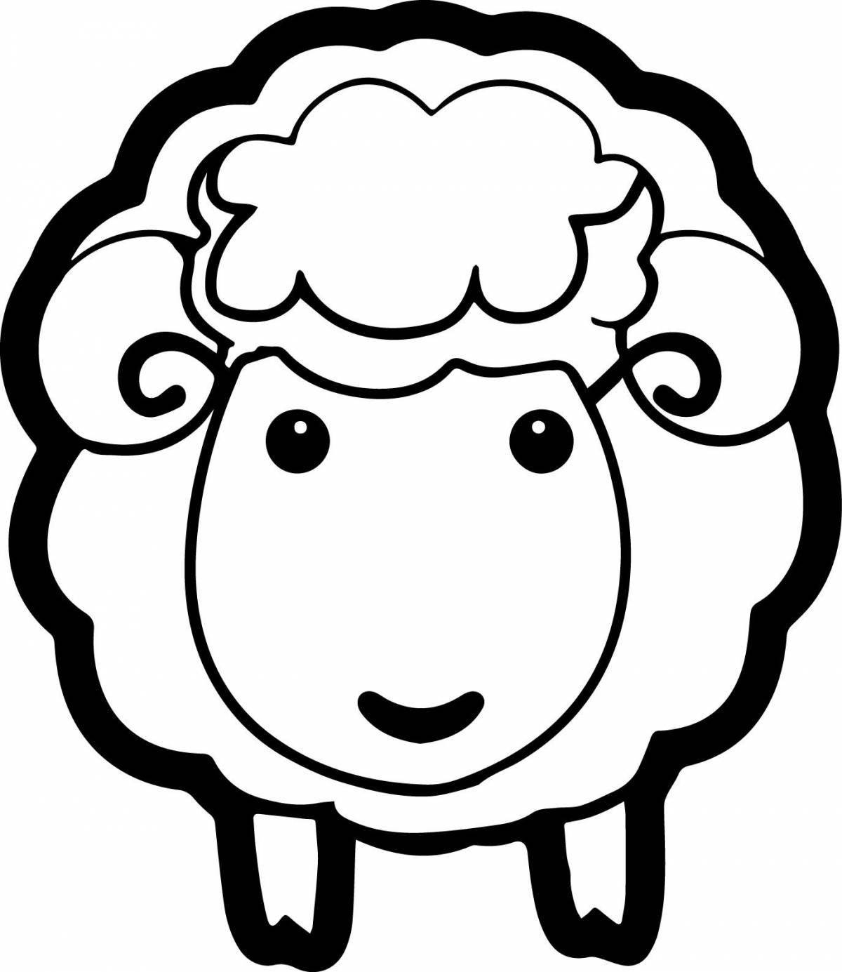 Gorgeous ram coloring book for kids