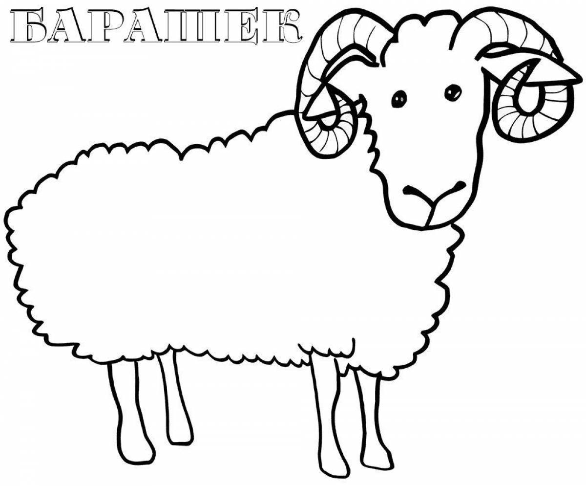 Exquisite ram coloring book for kids