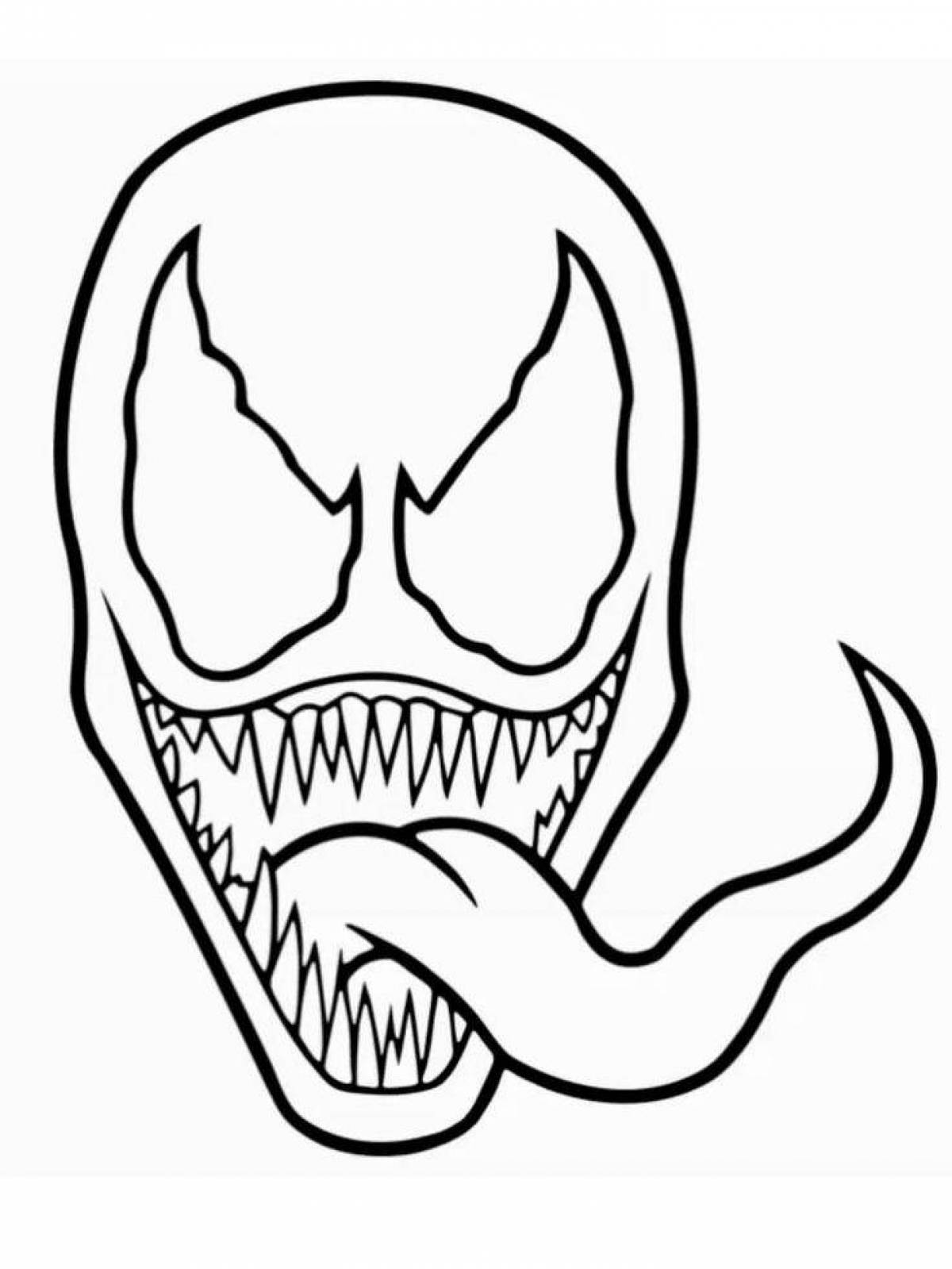 Fun venom coloring for kids