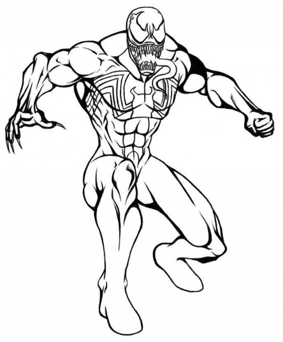 Outstanding venom coloring book for kids