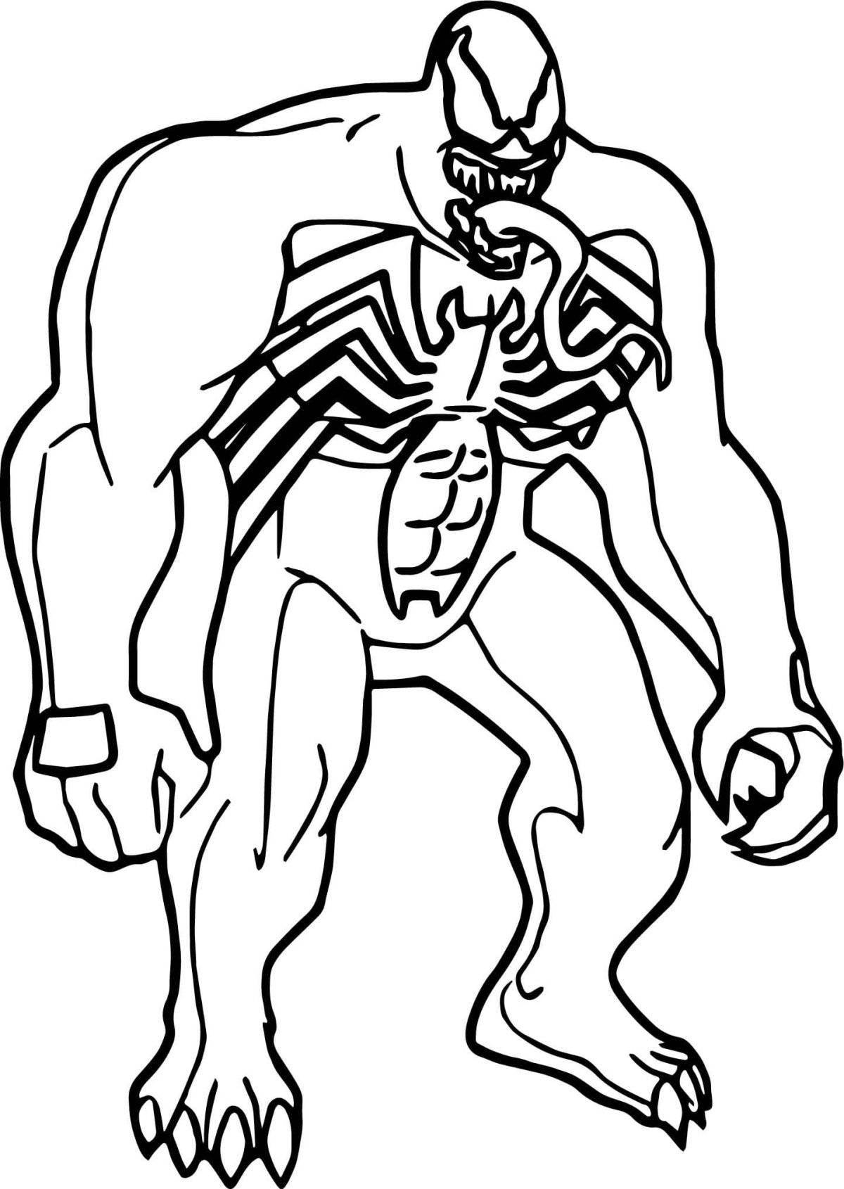 Great venom coloring book for kids
