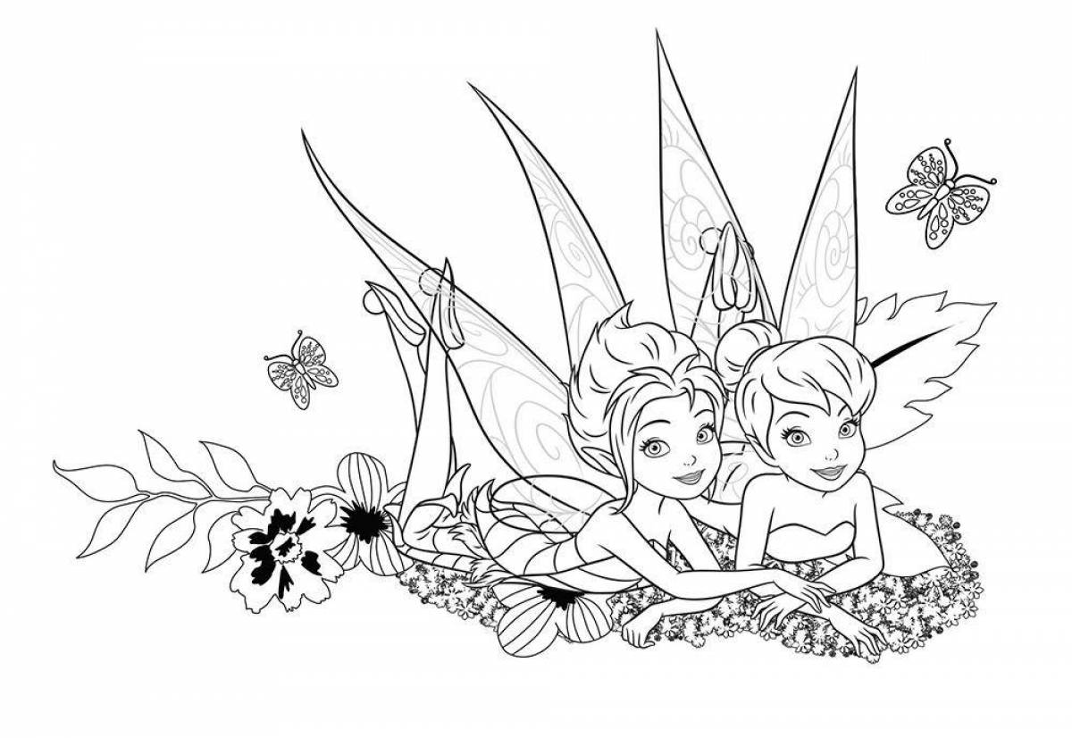 Cute fairy coloring pages for girls
