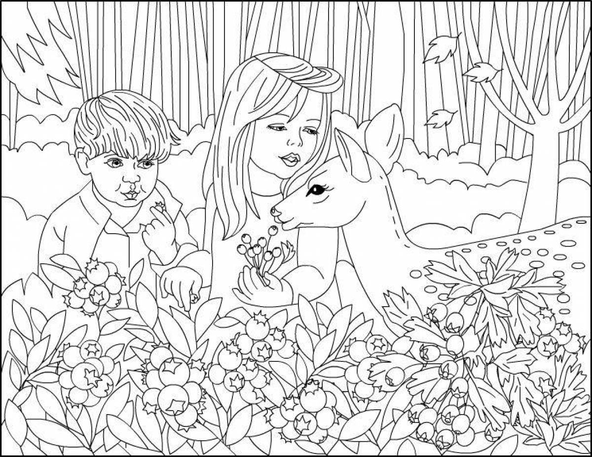 Coloring book colorful-dream for children 10-12 years old
