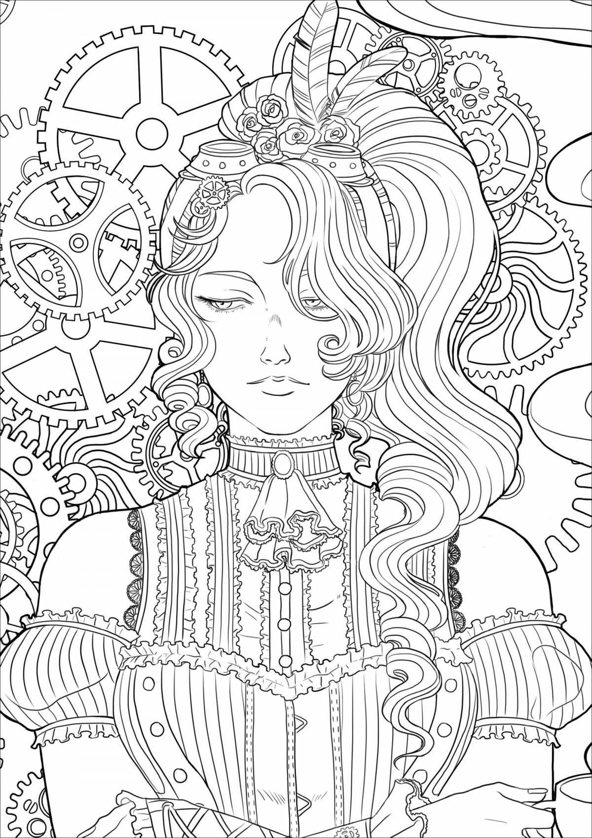 Fairy tale coloring for girls complex