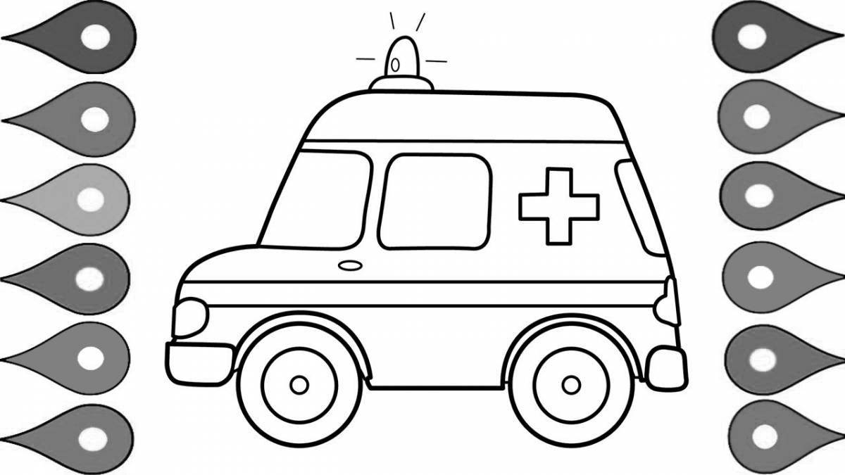 Entertaining coloring of cars for children 2-3 years old