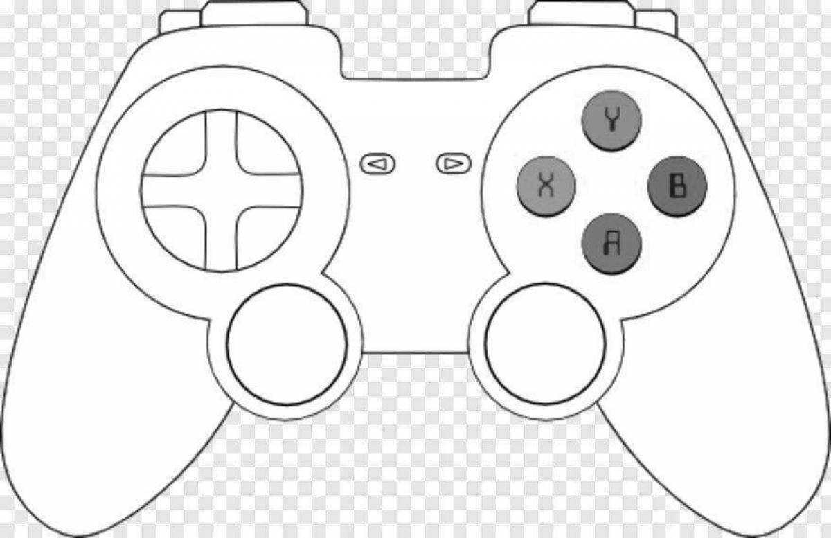 Charming joystick coloring page