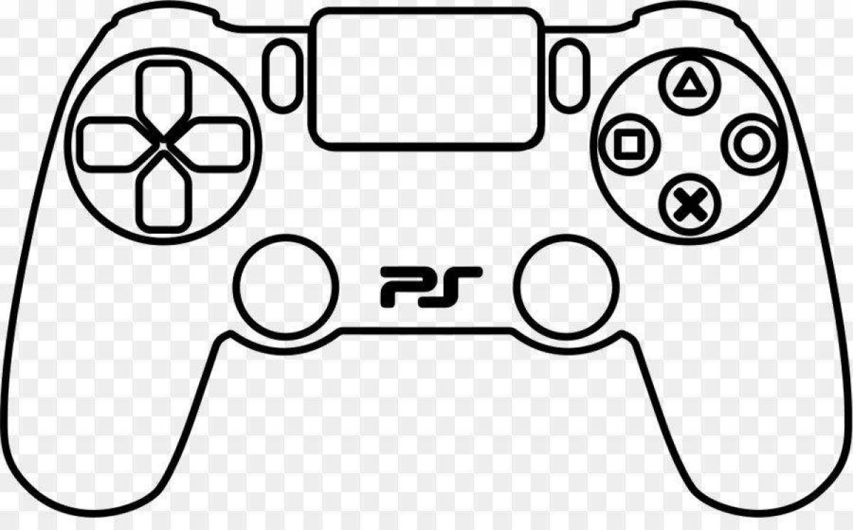 Animated joystick coloring page