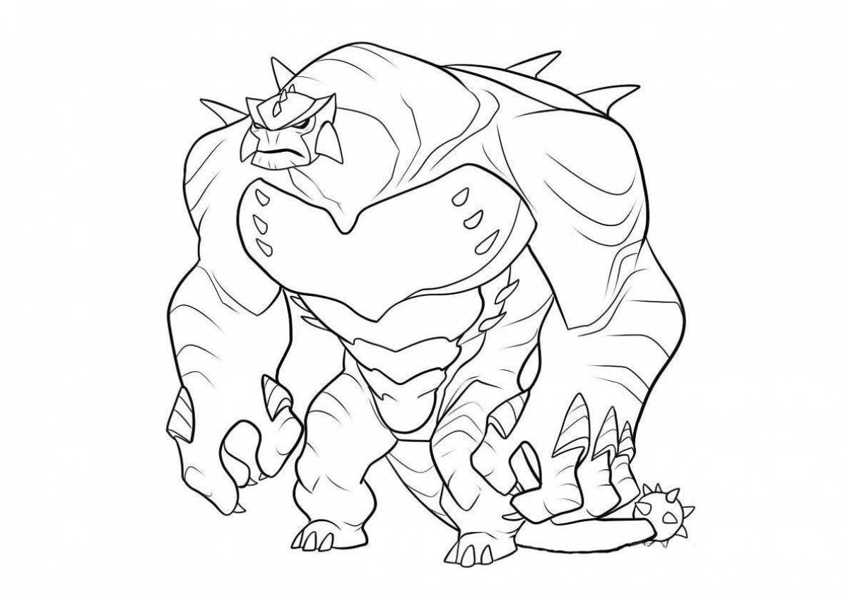Funny amogose coloring page