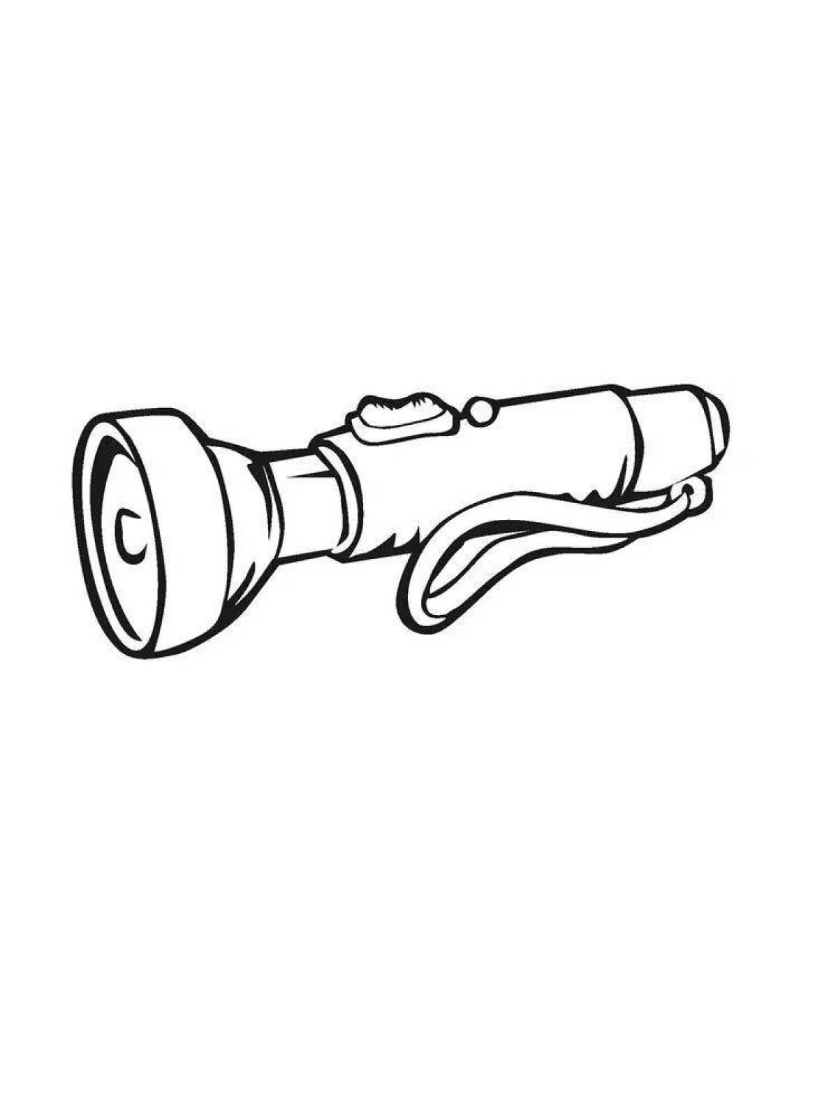 Colorful flashlight coloring page