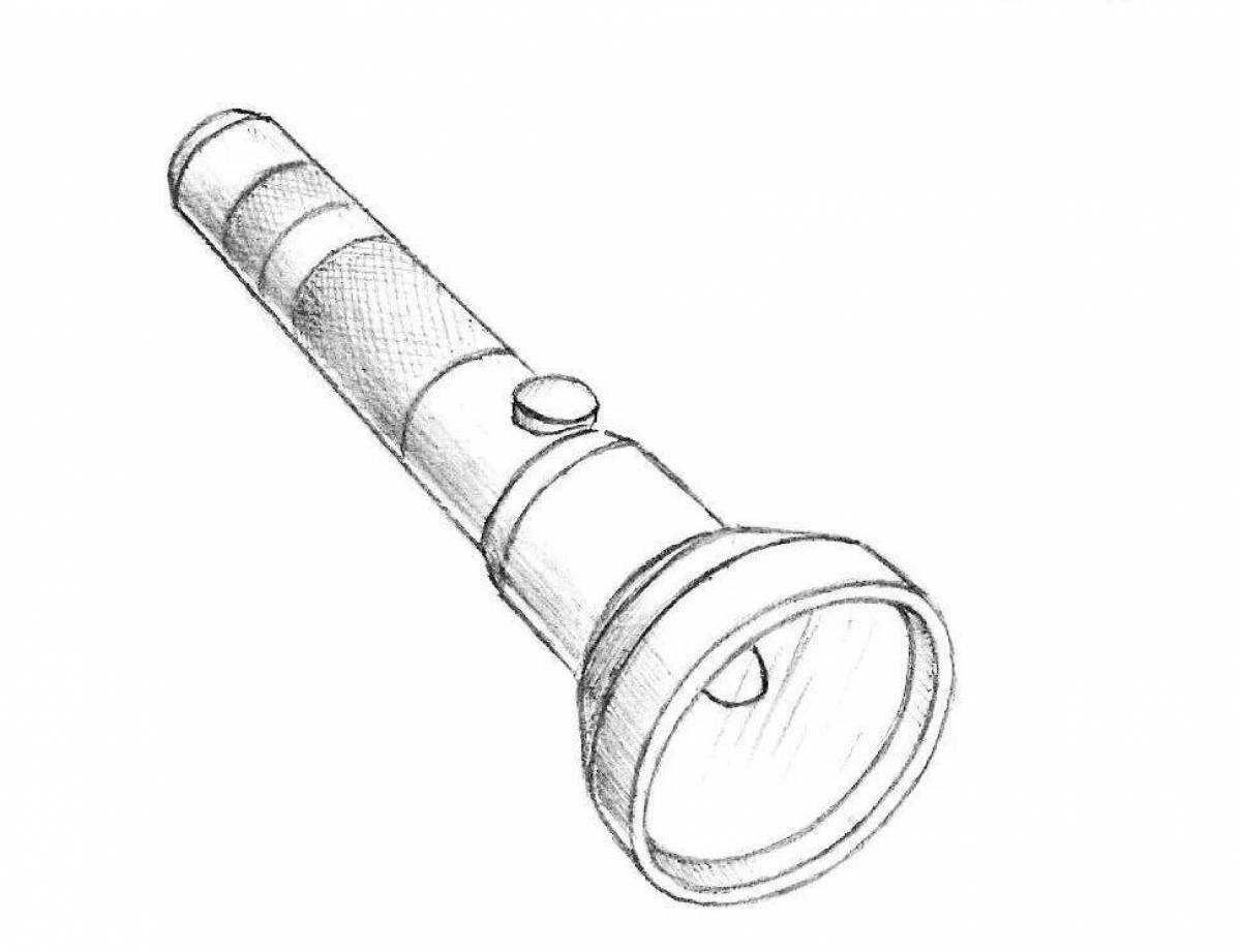 Glitter flashlight coloring page