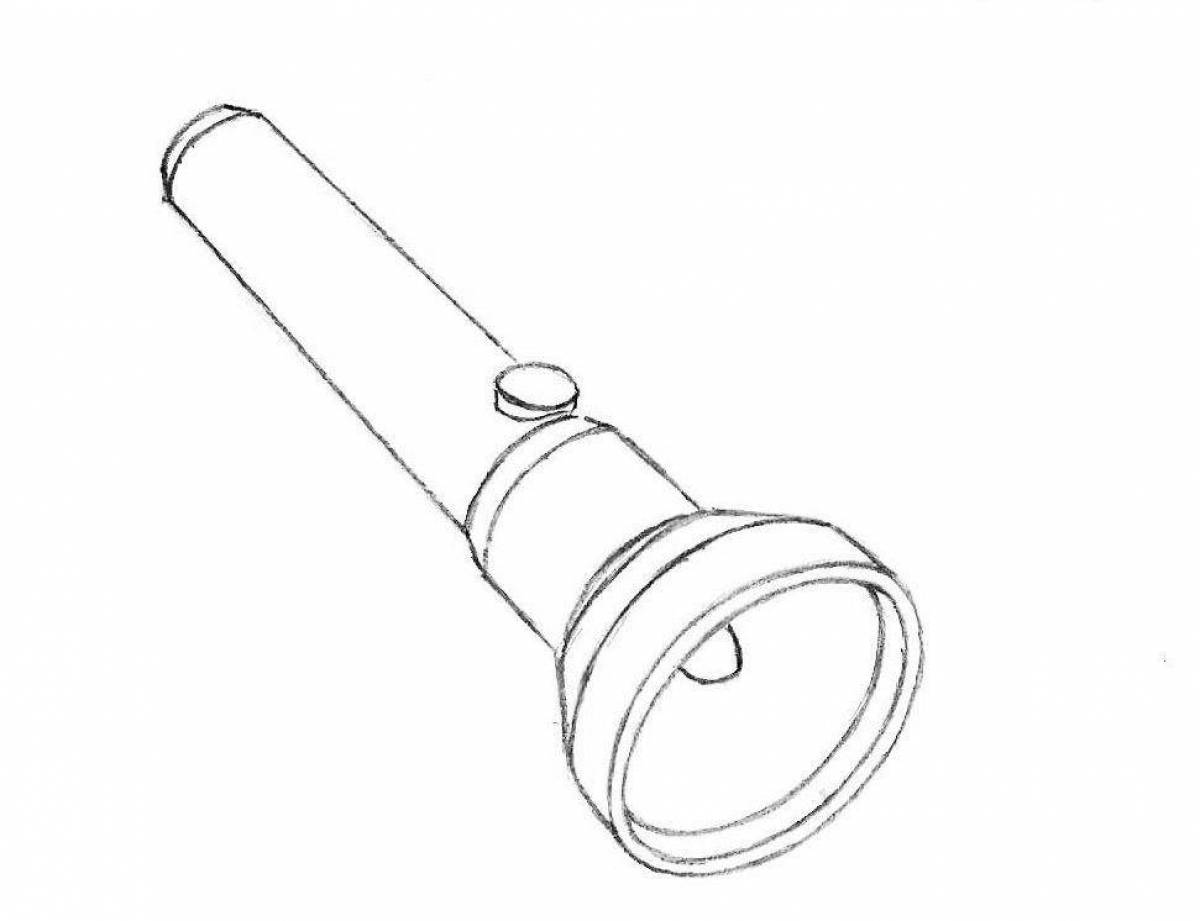 Sparkling flashlight coloring page