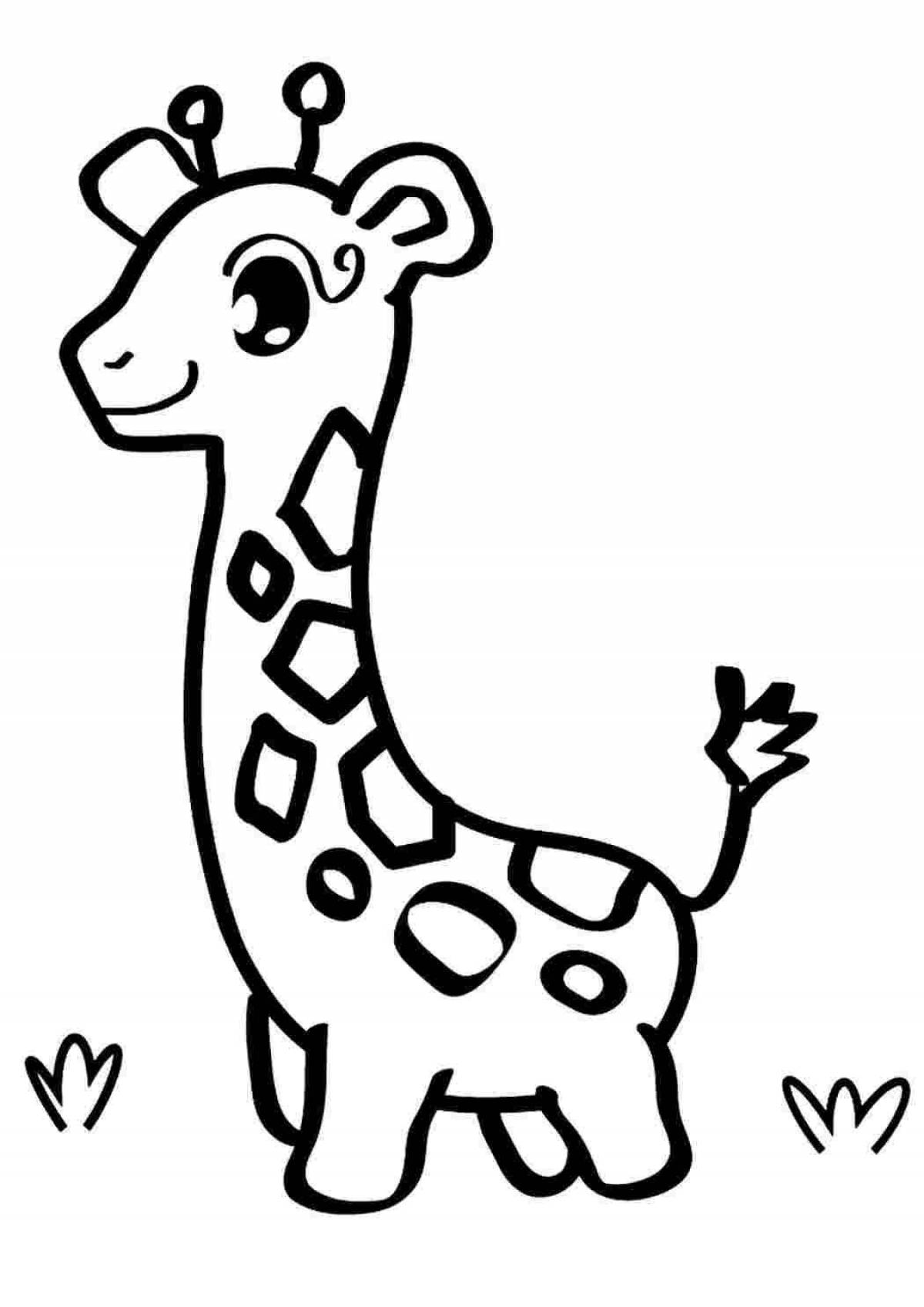 Adorable giraffe coloring book