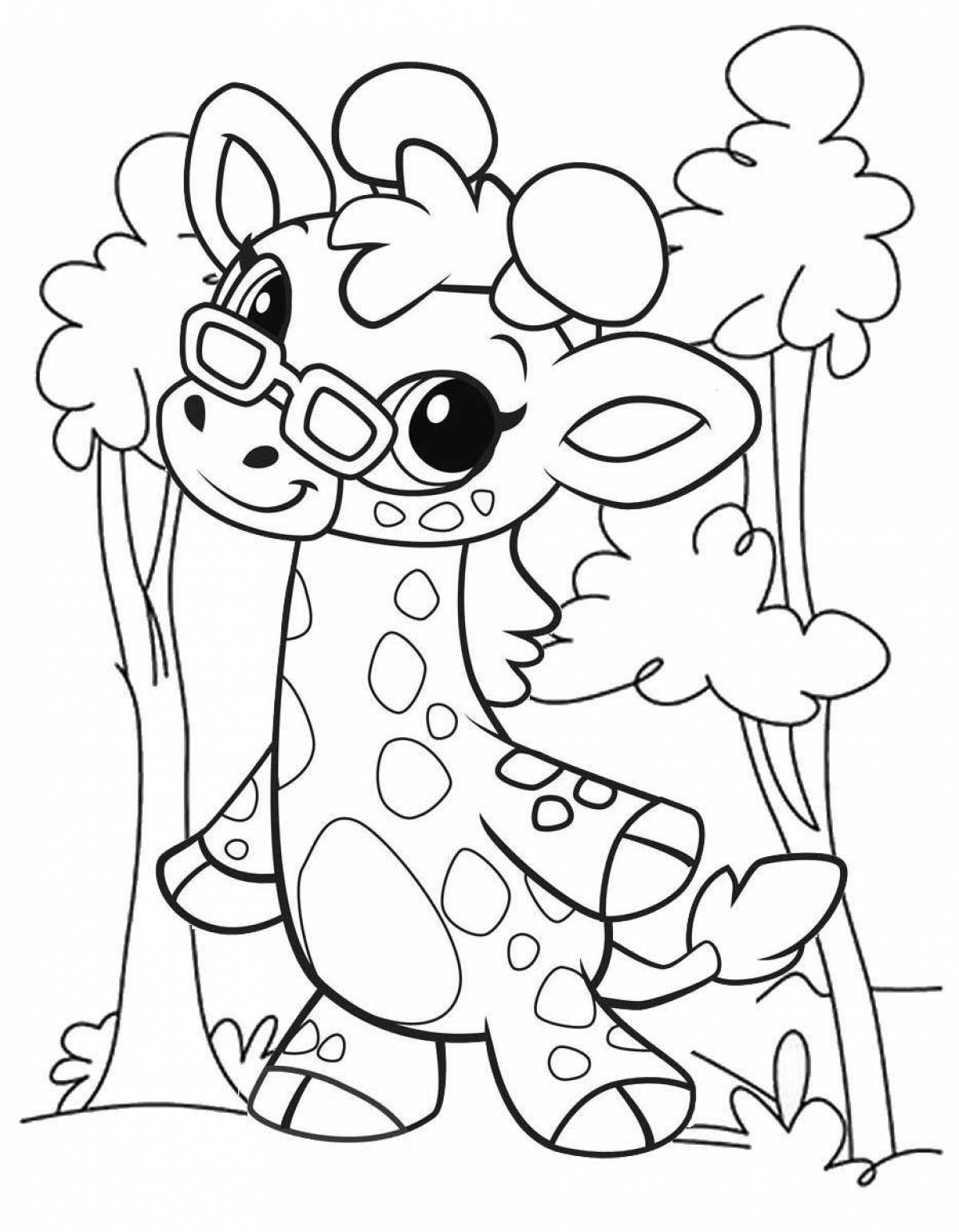 Gorgeous giraffe coloring page