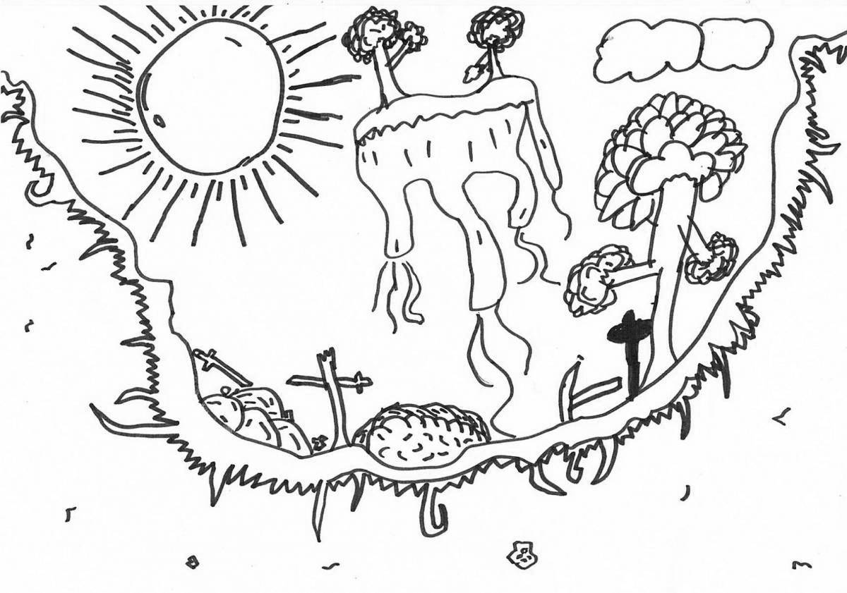 Charming terraria coloring page