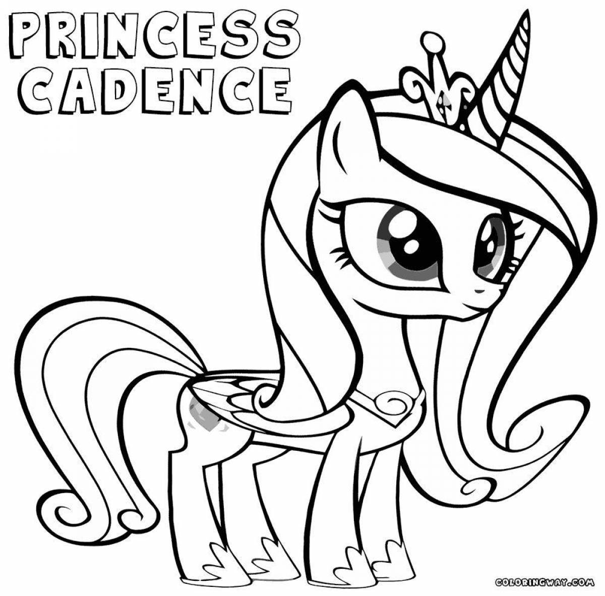 Charming princess cadence coloring page