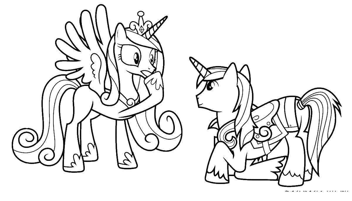 Gorgeous princess cadence coloring page