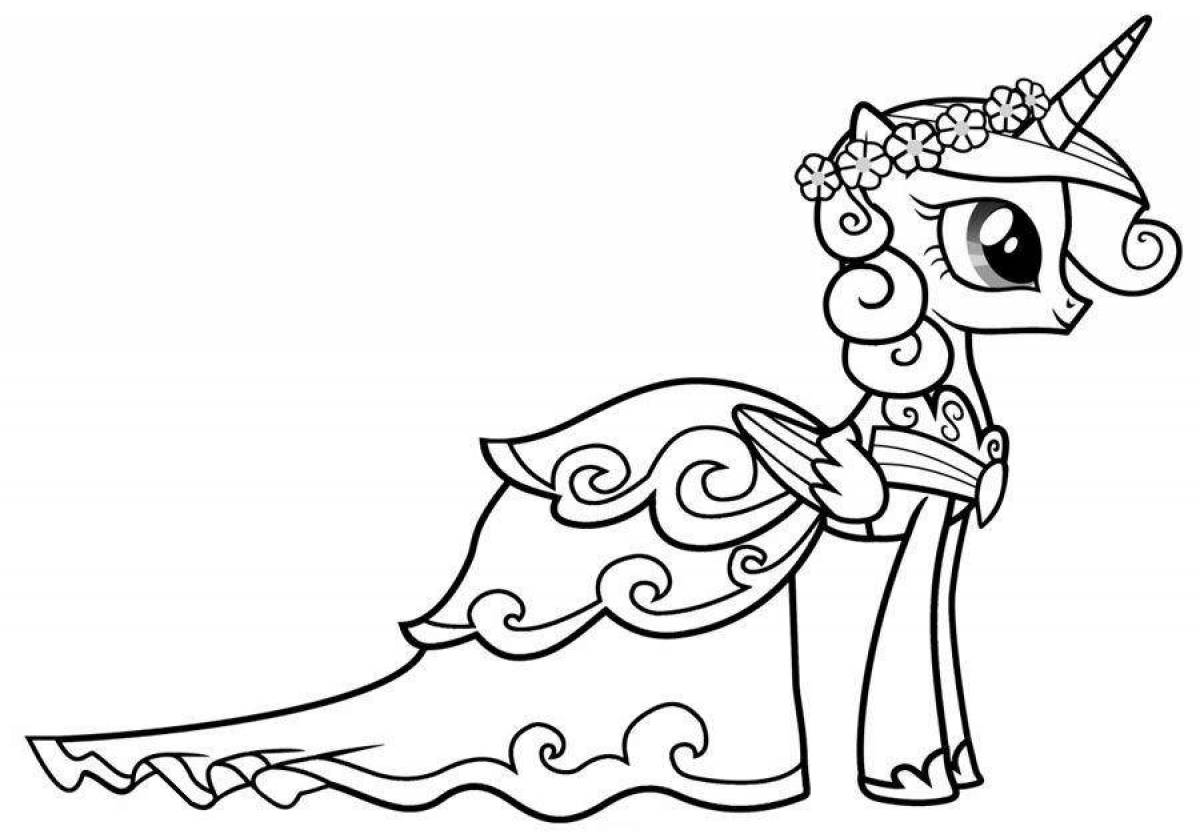 Colorful princess cadence coloring page