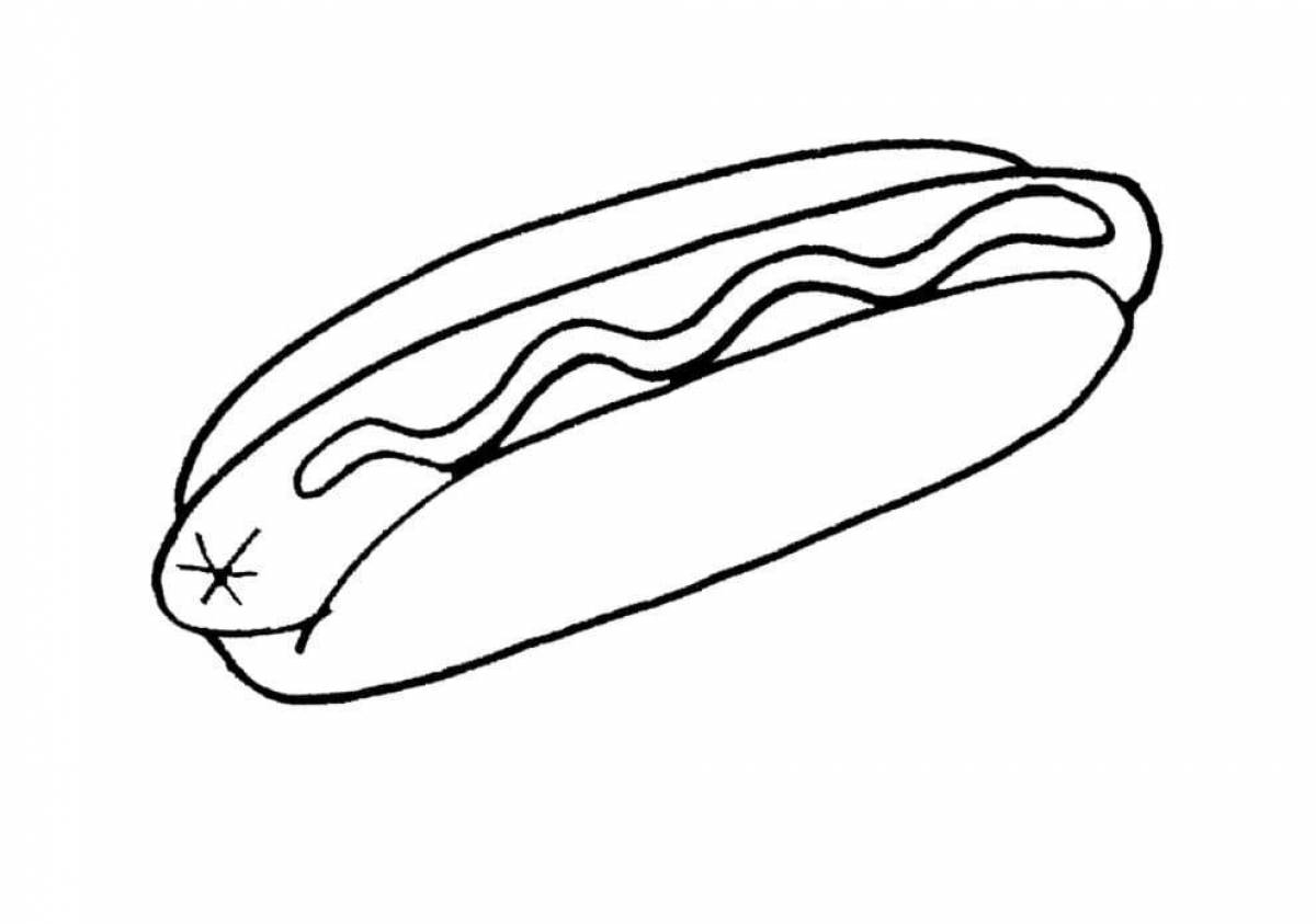 Attractive hot dog coloring book
