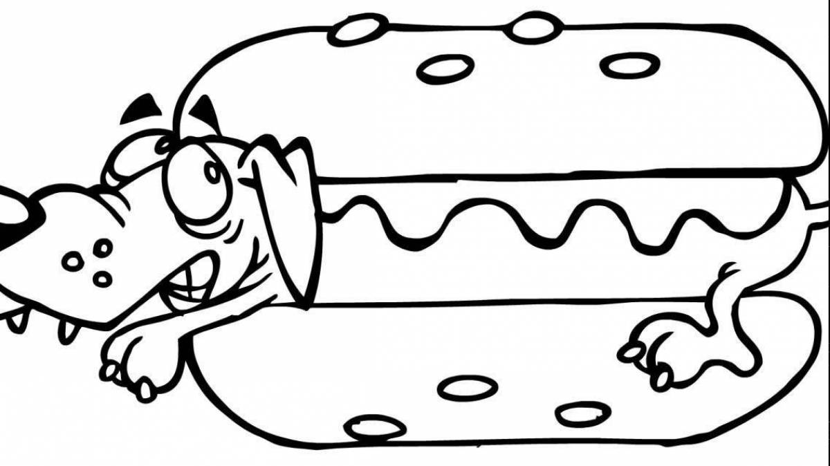 Fun coloring of hot dogs