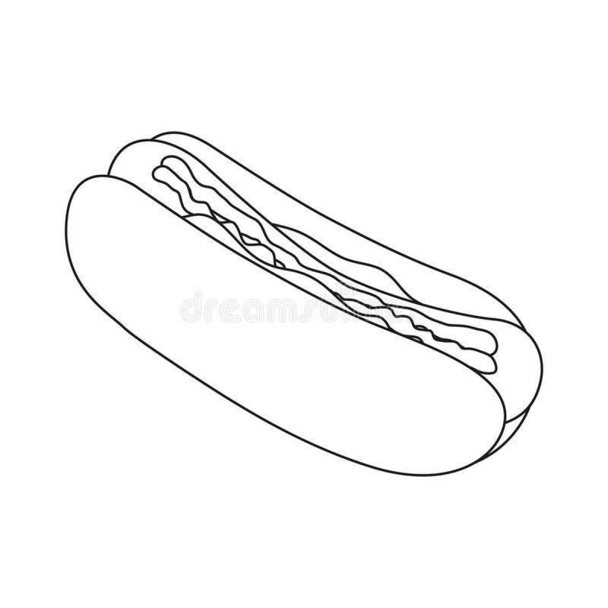 Incredible coloring of hot dogs