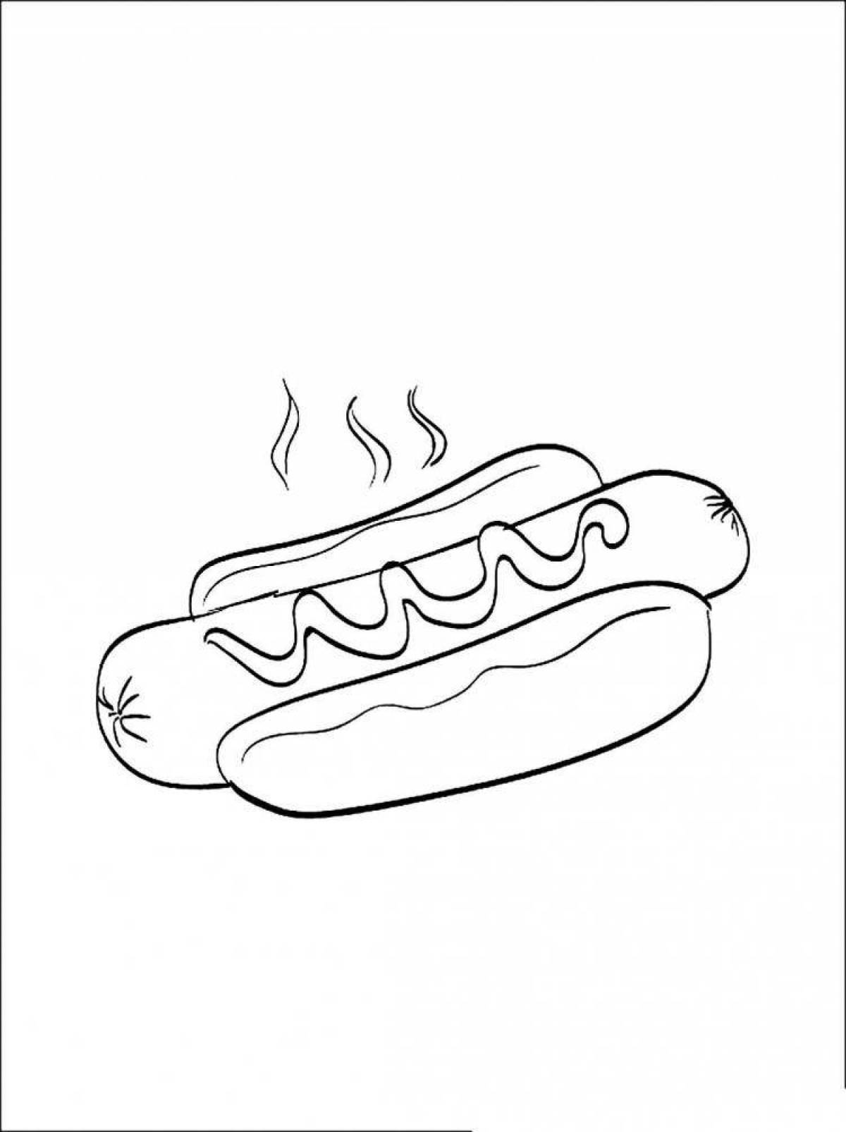 Coloring page spectacular hot dog