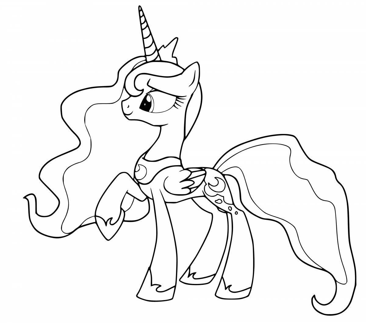 Moon pony majestic coloring book