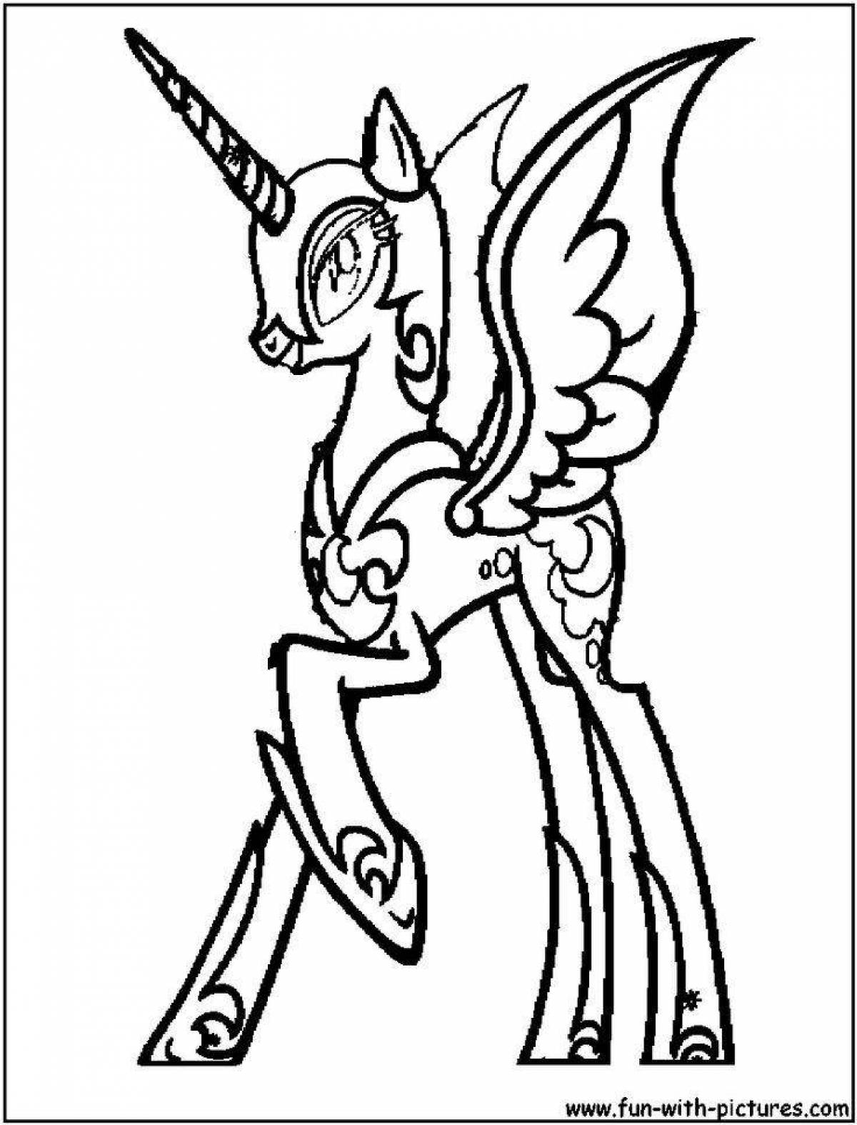 Dazzling moon pony coloring book