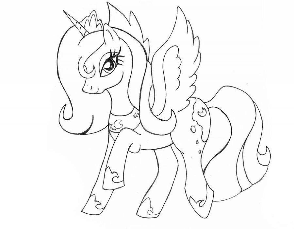 Jolly moon pony coloring book