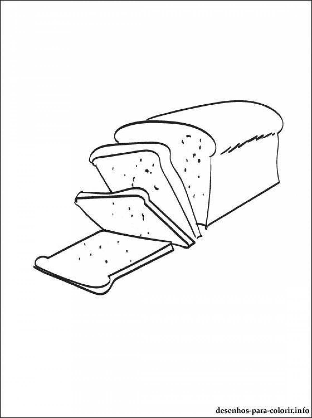 Playful baby bread coloring page