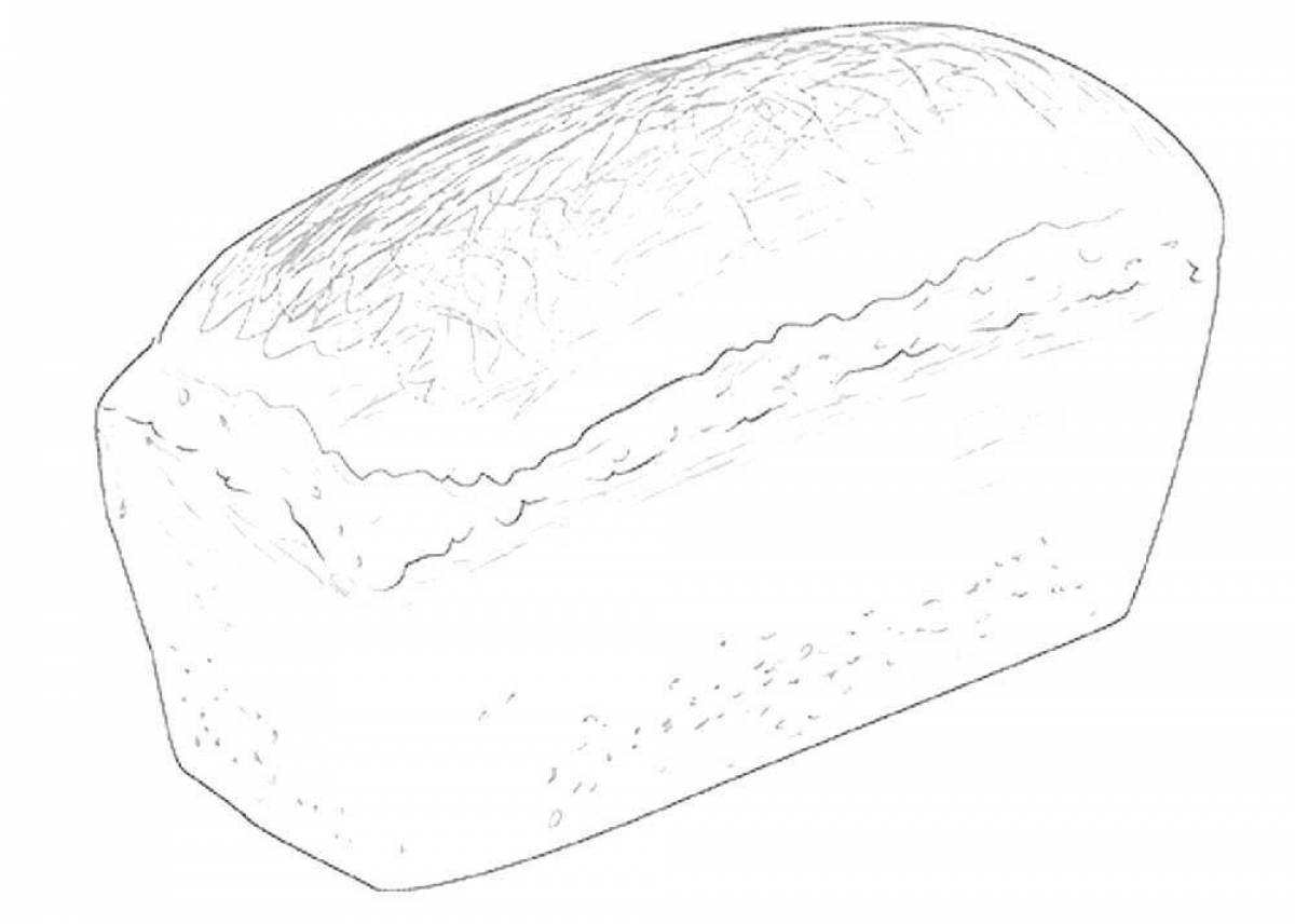 Очаровательная раскраска хлеба для школьников