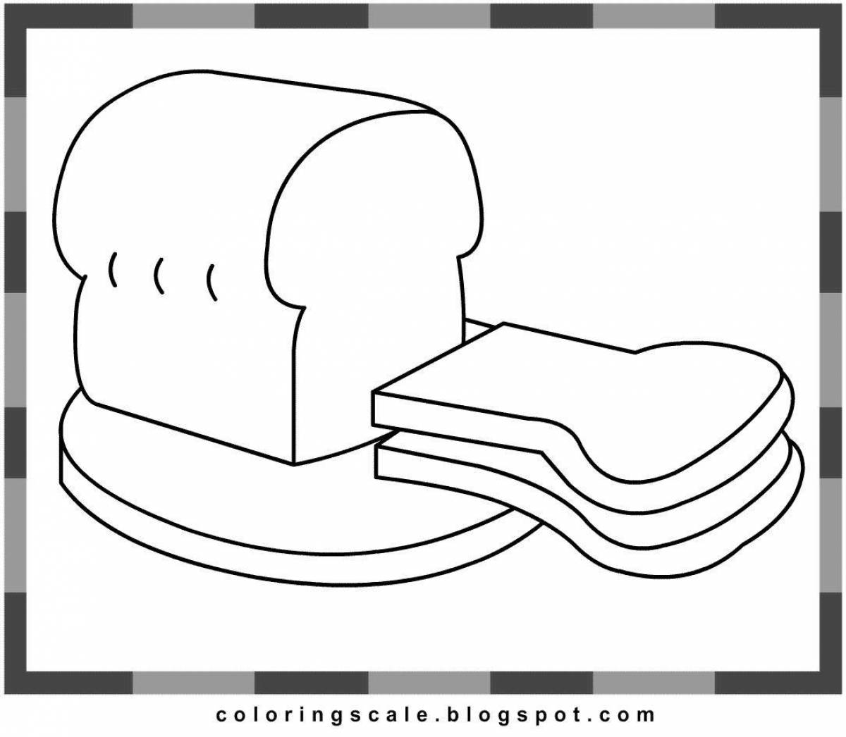 Great bread coloring book for kids