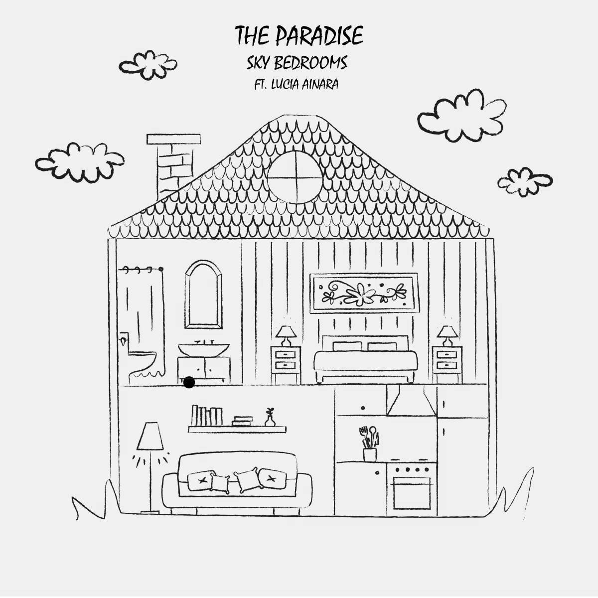 Coloring page charming current house