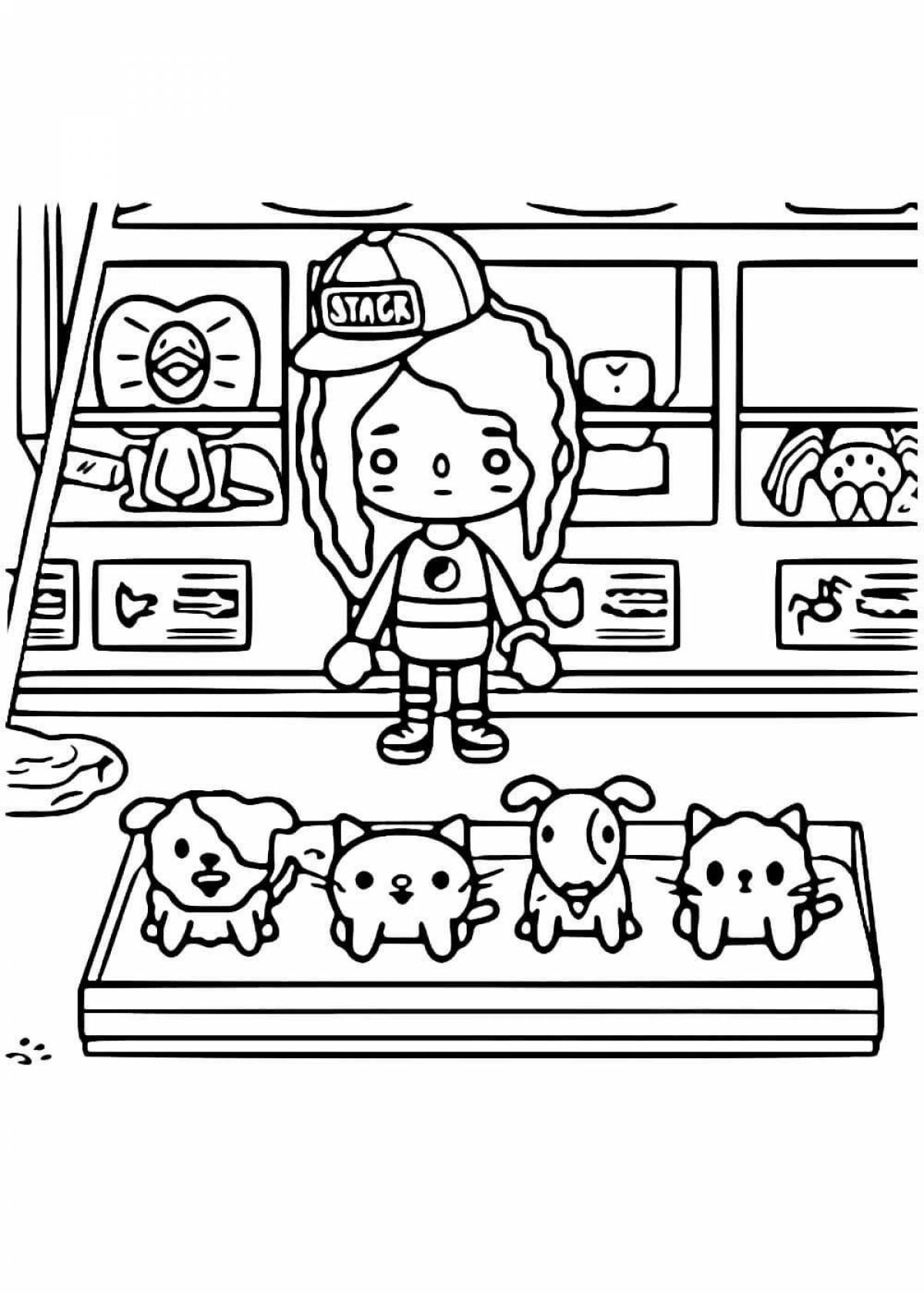 Adorable current house coloring page