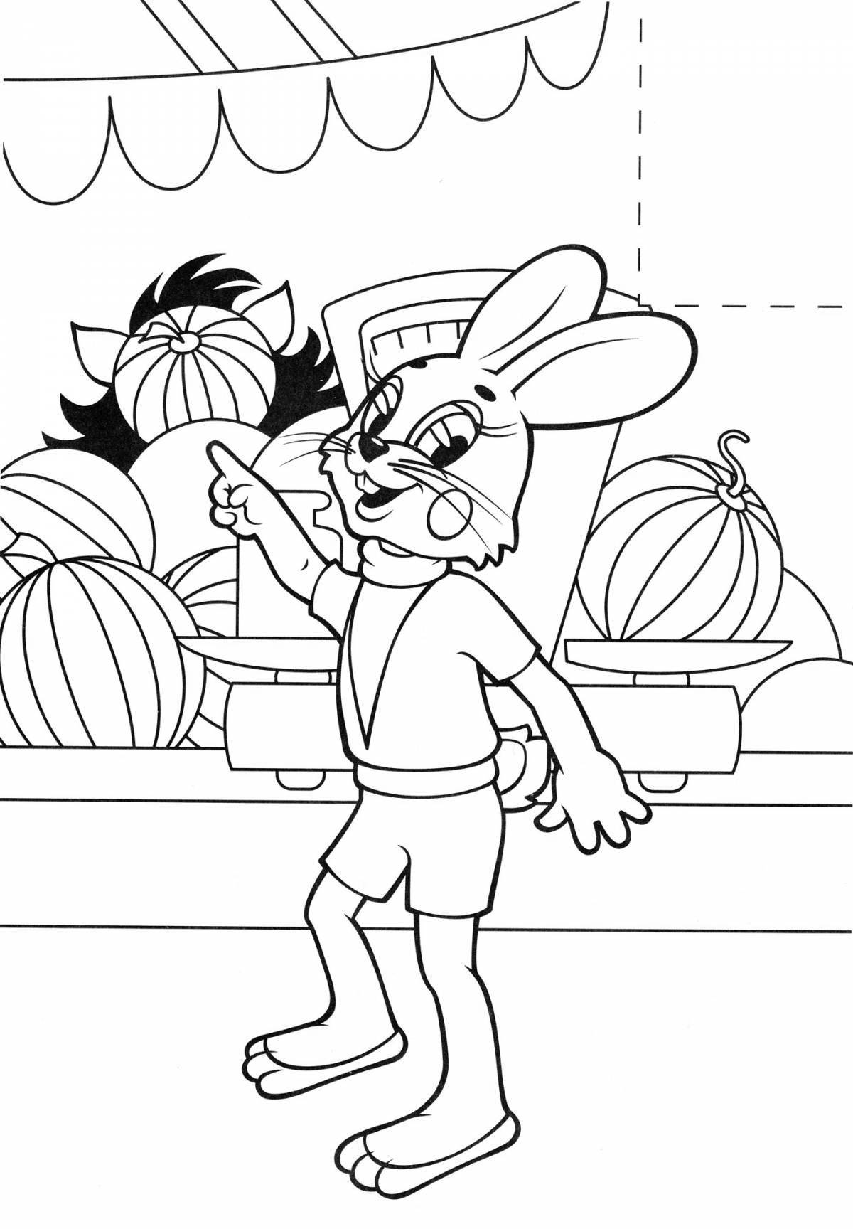 Witty hare coloring book