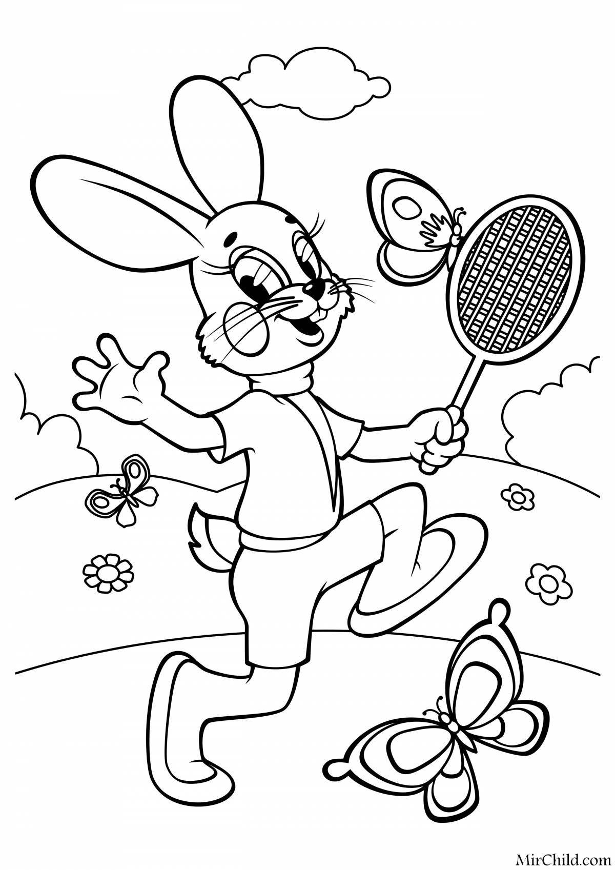 Dreamy hare coloring book