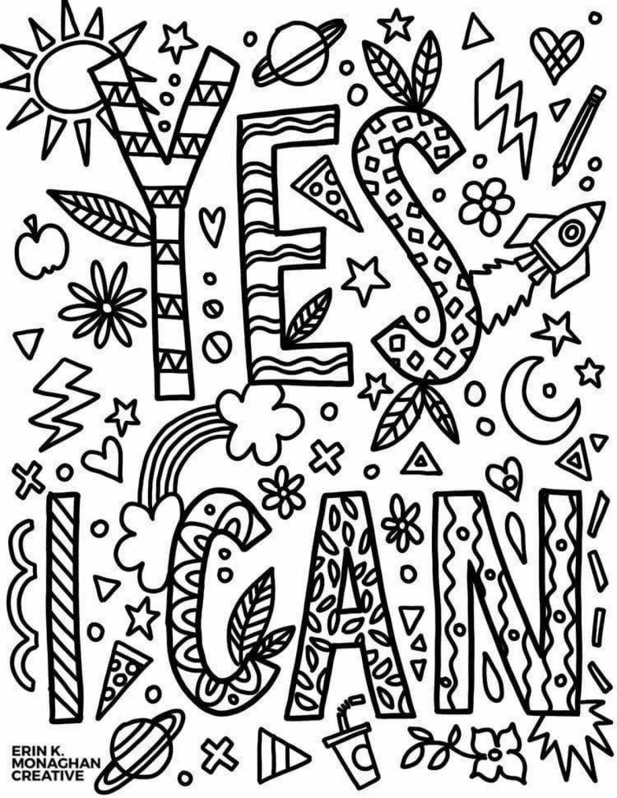Creative indie coloring book for kids