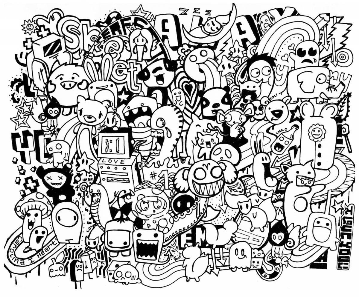 Color-frenzy indie kid coloring page