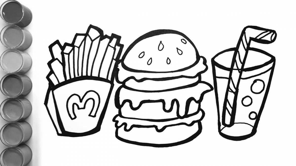 3 Markers colorful coloring page