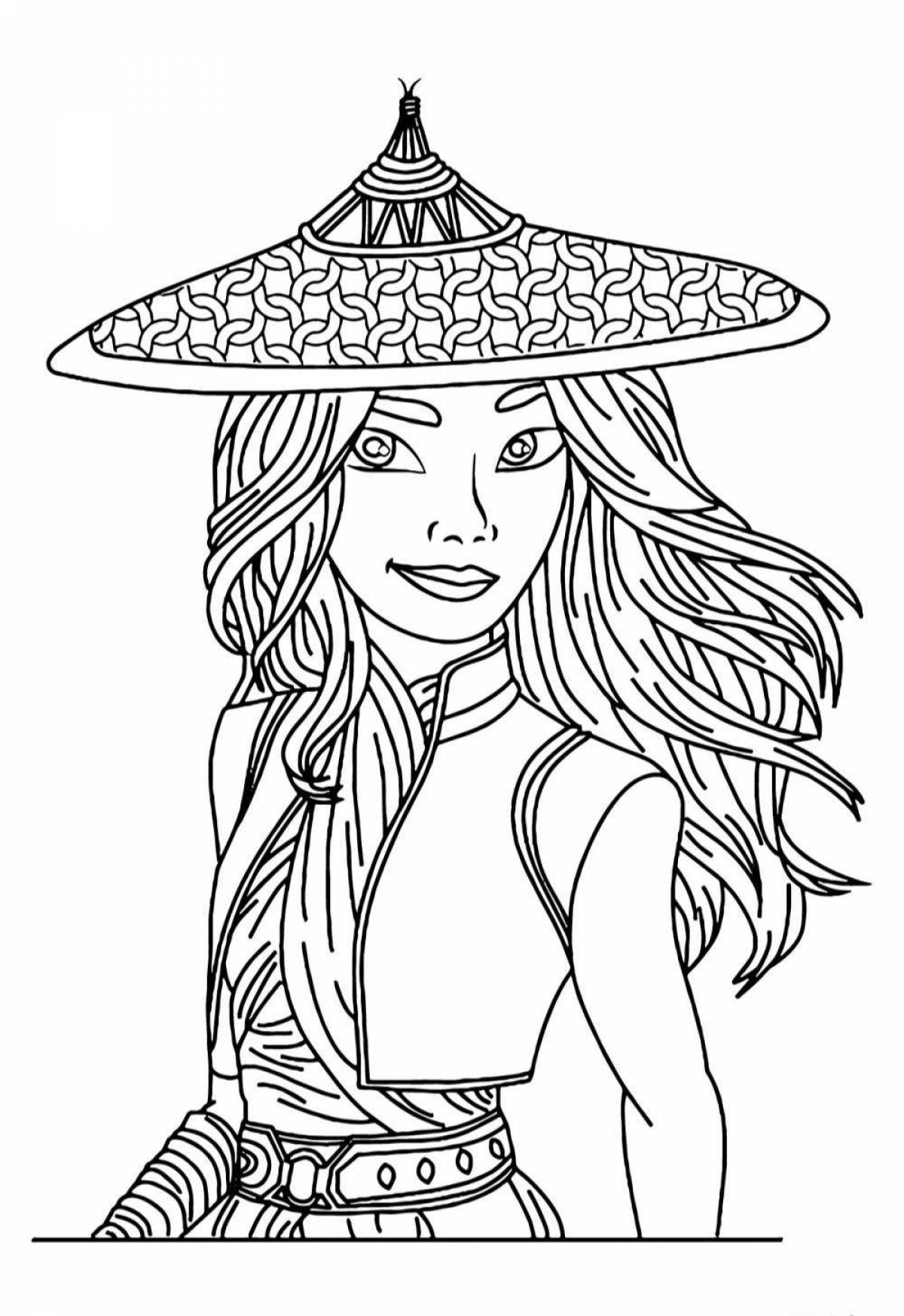 Gorgeous Paradise and The Last Dragon Coloring Page
