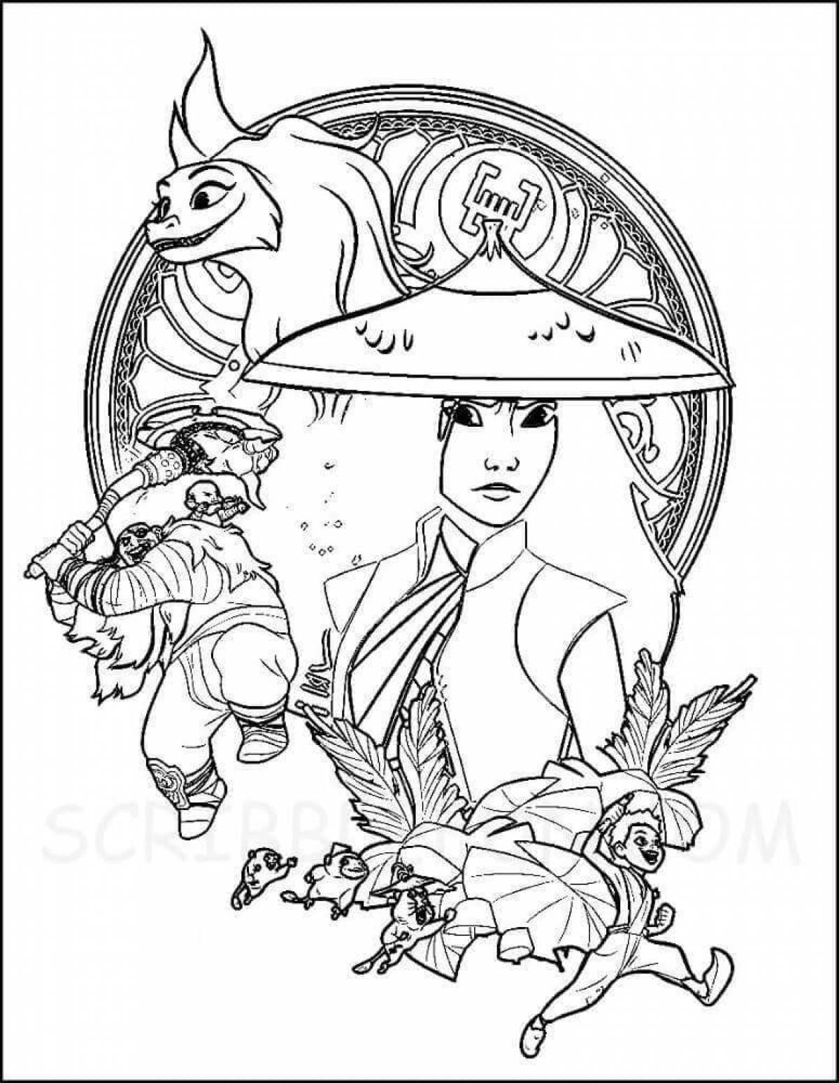 Rampant Paradise and The Last Dragon Coloring Page