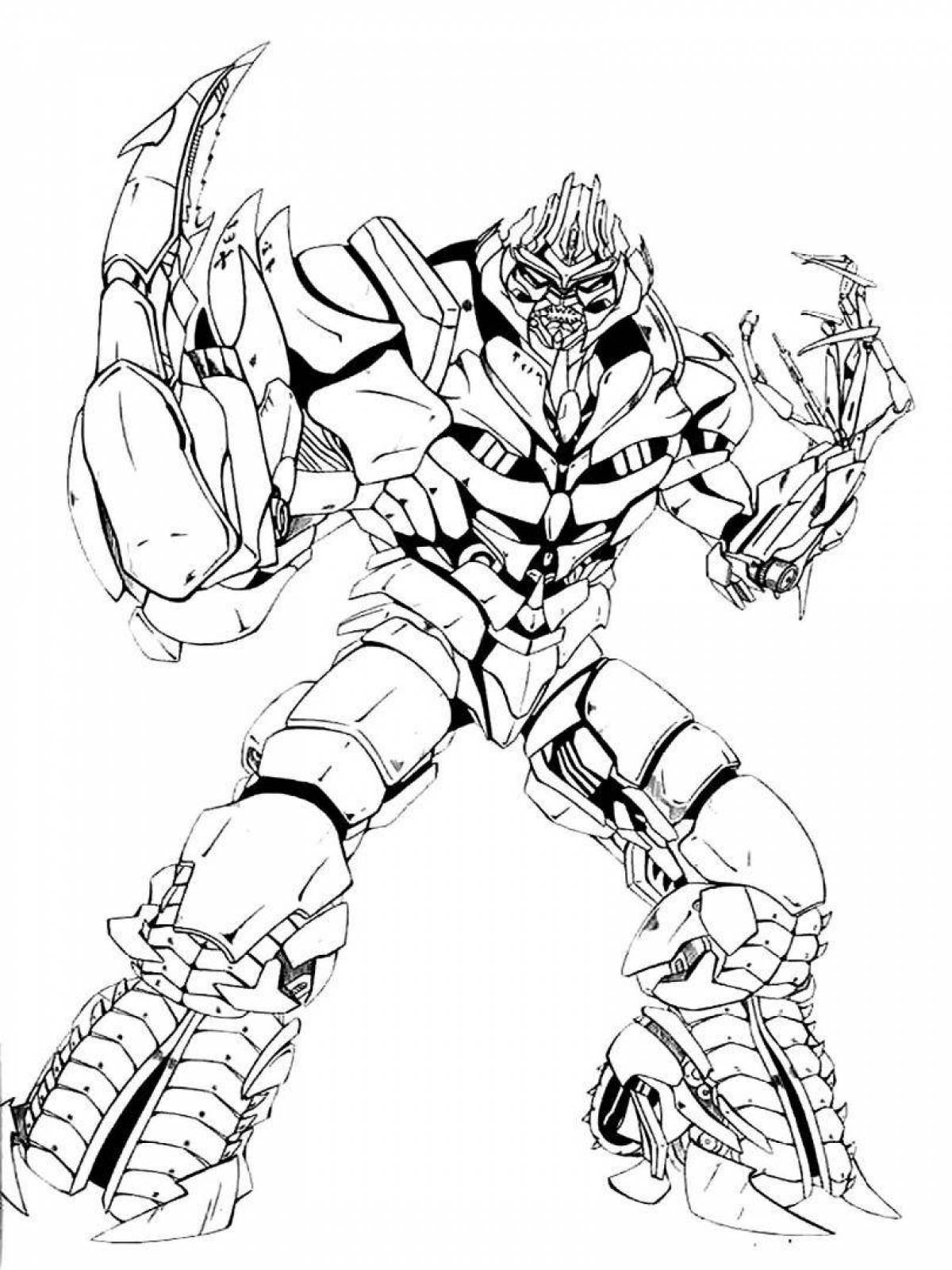 Megatron superbly detailed coloring page