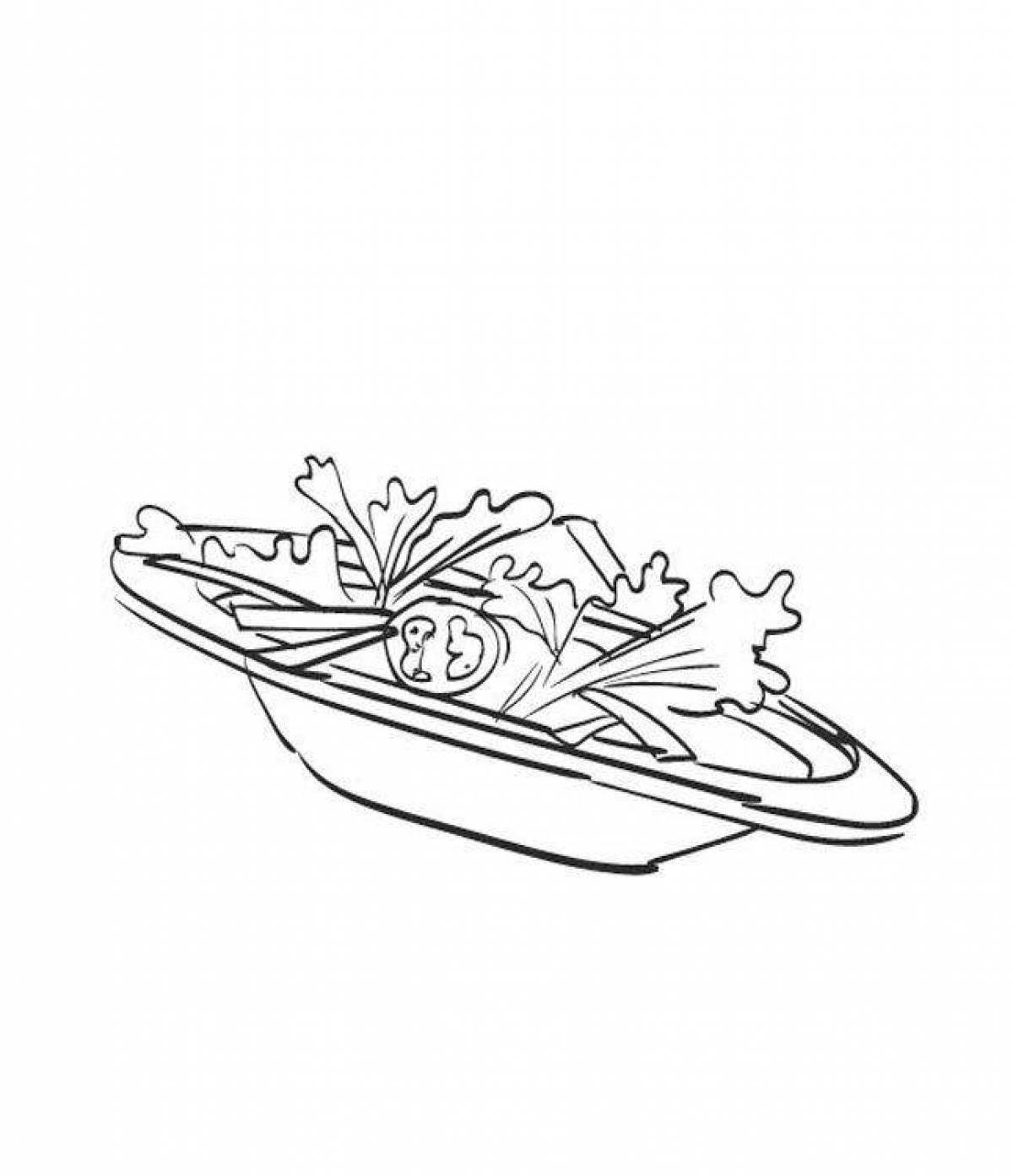 Healthy lettuce coloring page