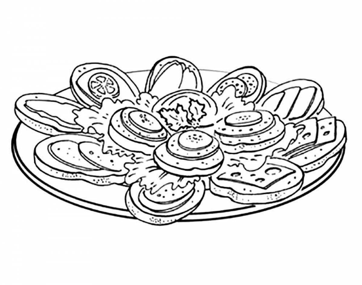 Living lettuce coloring page