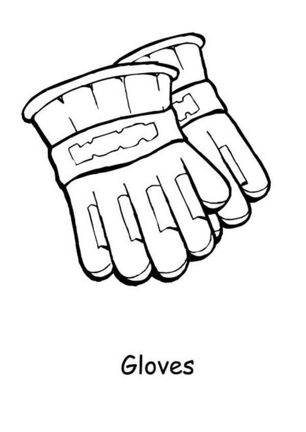 Праздничные перчатки-раскраски