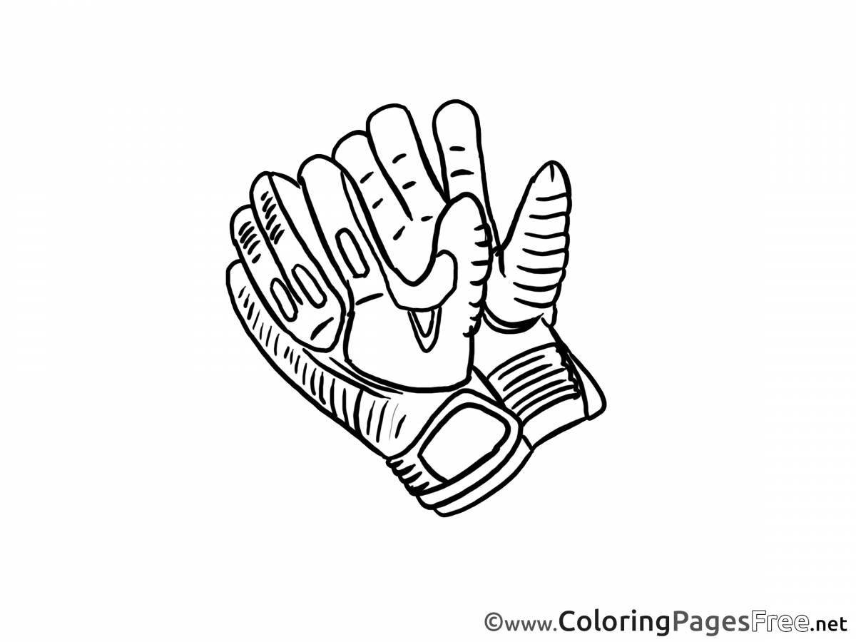 Bright coloring gloves