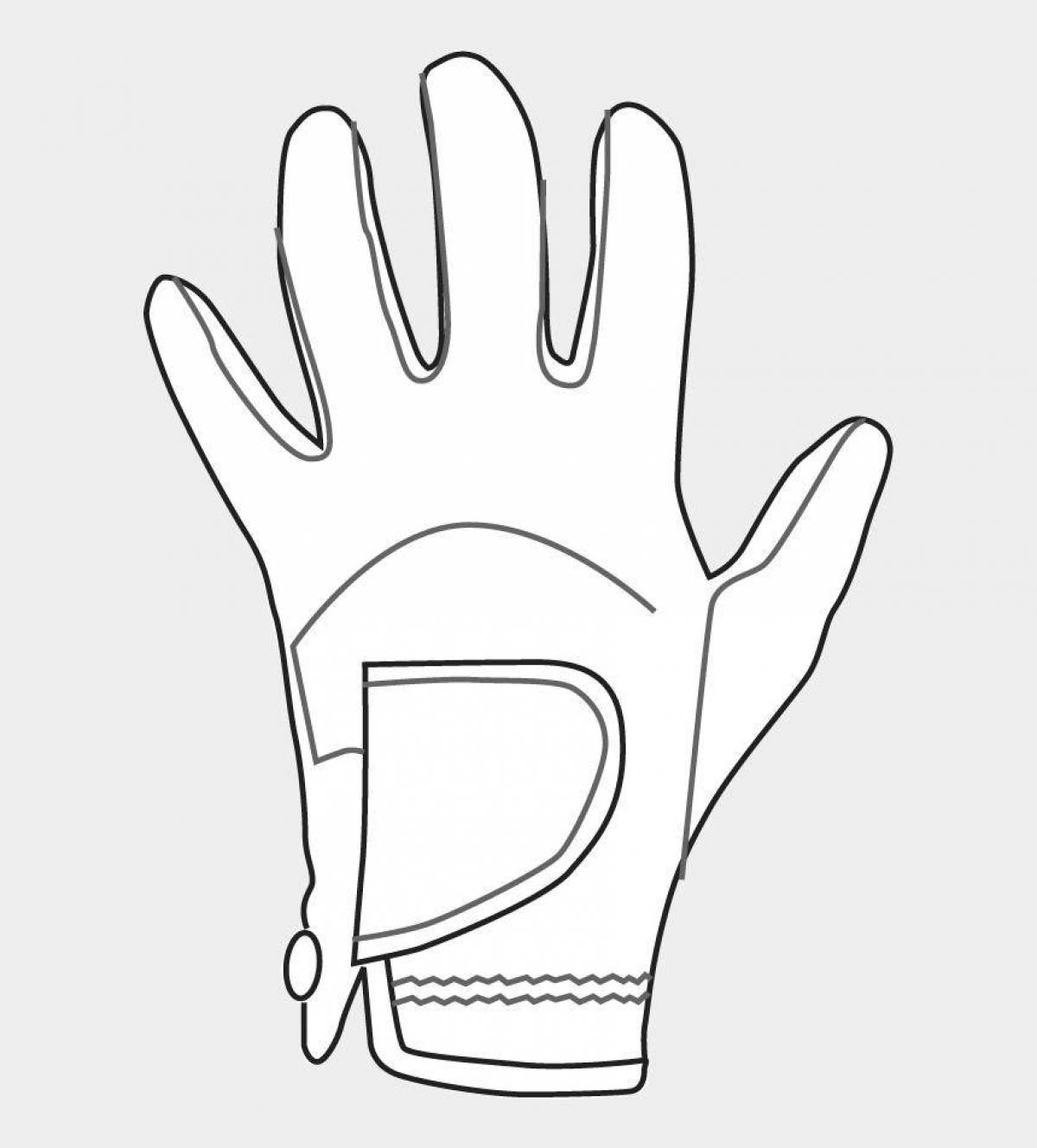 Gloves intense coloring page